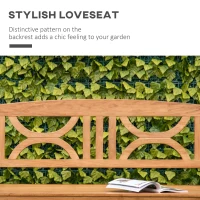 Outsunny 2-Seater Wooden Garden Bench Outdoor Patio Loveseat for Yard, Lawn, Porch, Natural(m-4)