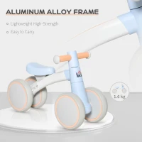 HOMCOM Baby Balance Bike Ride On Walker Push Bike Quick Release Kids Toddler First Bike Birthday Toy Gift for 1-3 Years Blue(m-5)