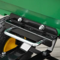 Outsunny 75 Litre Large Garden Cart Heavy Duty 4 Wheel Trolley Dump Wheelbarrow Tipping Truck Trailer - Green(m-8)