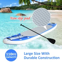 HOMCOM Inflatable Surfboard Paddle Board Foldable Floating Air Pump w/ Repair Kit 305cm(m-4)