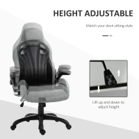 Vinsetto High-Back Gaming Office Chair Ergonomic Swivel Racing Computer Chair with Flip-up Armrests and Adjustable Height(m-4)