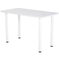 HOMCOM Modern Dining Table Office Working Desk Wood Top with Stainless Steel Leg(m-1)