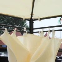 OUTSUNNY 4mx3m Outdoor Patio Gazebo Pavilion Canopy Tent Steel with Curtains(m-7)