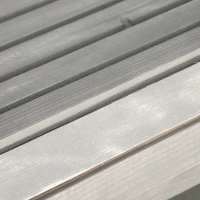 Outsunny Wood Adirondack Chair Seat Deck Reclined Extra Wide Seat for Patio Garden Deck Grey(m-5)