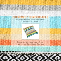 Outsunny Hammock Chair Swing Hanging Macrame Chair Cotton w/ Two Soft Seat Cushions, for Bedroom Indoor Outdoor Ideal Gift for Kids Lover Birthday Present Color Stripes(m-4)