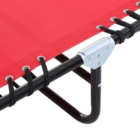 Outsunny 3-Position Reclining Beach Chair Chaise Lounge Folding Chair with Comfort Ergonomic Design,Wine Red(m-8)