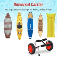 OUTSUNNY Rolling Kayak Cart Canoe Carrier Trolley(m-4)