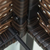 PE Rattan Raised Flower Plant Vegetables Stand Rack Shelf Box Growth Outdoor Indoor(m-8)