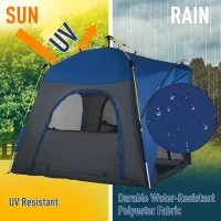 Outsunny Automatic Camping Tent 2 3 4 5 Person Backpacking Dome Shelter Portable(m-6)