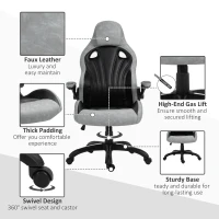 Vinsetto High-Back Gaming Office Chair Ergonomic Swivel Racing Computer Chair with Flip-up Armrests and Adjustable Height(m-7)
