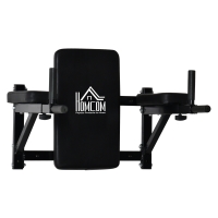 HOMCOM Wall Mounted Dip Station Knee Leg Raise Chin Up Pull Up Rack Home Gym Fitness Exercise Workout Bars New