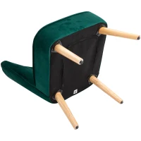 HOMCOM Scandinavian Accent Chair Club Chair Rubber Wood Living Room Green 57W x 68D x 76H cm(m-5)