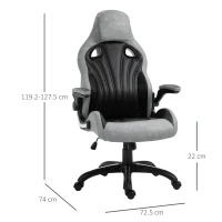 Vinsetto High-Back Gaming Office Chair Ergonomic Swivel Racing Computer Chair with Flip-up Armrests and Adjustable Height(m-3)