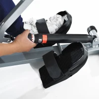 HOMCOM Vogatore Professionale a Tiraggio Centrale per Allenamento da Casa Salvaspazio con Display 130 x 47.5 x 67cm(m-11)