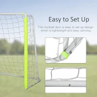 HOMCOM 6.1ft Soccer Goal with All Weather PE Net Kids Youth Teens Adults Practice Sports Soccer Goal(m-4)