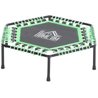 HOMCOM 101cm Trampoline Outdoor Steel Bouncer Jumper Adult Kid Home Gym Fitness 100kg - Green(m-1)