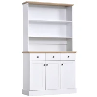 HOMCOM 71" Kitchen Pantry Buffet Server Hutch Storage Sideboard, Bookcase with Drawers & Cabinets for Living Room(m-1)