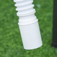 Outsunny Outdoor Folding Table with Sink and Faucet Organized Fishing Table for BBQ Camping Picnic Garden 114.5x59x94.5cm/45"x23.25"x37.25" White(m-8)