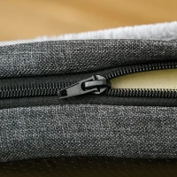 PawHut Raised Dog Bed for Medium-Sized Pet Metal Frame PP Cotton Sponge Cushion Grey 93.5 cm x 69 cm x 48.5 cm(m-9)