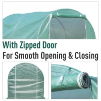 Walk-in Outdoor Tunnel Greenhouse Portable Warm House Backyard Planter Green(m-6)