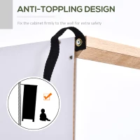 HOMCOM 71" Kitchen Pantry Buffet Server Hutch Storage Sideboard, Bookcase with Drawers & Cabinets for Living Room(m-6)