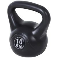 HOMCOM 10kg Fitness Kettlebell Weight PVC Frame With Sand Weightlifting Tools Smooth Grip Noise Reduction(m-1)