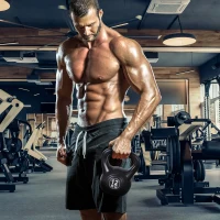 HOMCOM 12kg Fitness Kettlebell Weight PVC Frame With Sand Weightlifting Tools Smooth Grip Noise Reduction(m-2)