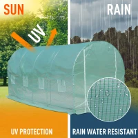 Walk-in Outdoor Tunnel Greenhouse Portable Warm House Backyard Planter Green(m-4)