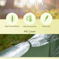 Outsunny 8' x 4' x 4' Portable Pop Up Greenhouse with zippered Doors & Portable Zipper Bag for Plants Outdoor, PVC Cover(m-4)