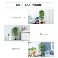 Outsunny Artificial Bamboo Tree Fake Decorative Plant with Nursery Pot for Indoor Outdoor Décor, 150cm(m-4)