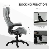 Vinsetto High-Back Gaming Office Chair Ergonomic Swivel Racing Computer Chair with Flip-up Armrests and Adjustable Height(m-5)