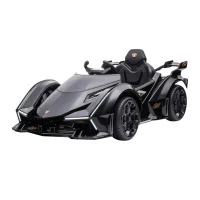 HOMCOM 12V Electric Cars for Kids Ride On Sports Car with Parental Remote, Bluetooth, Horn, Music & LED Headlights Taillights for 3-6 Years, Black(m-11)