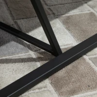 HOMCOM Mid-Century Modern Accent Chair Faux Leather Sofa Button Tufted Armchair with Metal Frame for Living Room, Bedroom, Home Office, Pub(m-5)