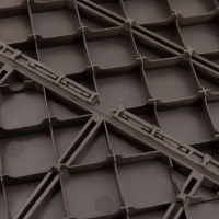 Outsunny 12" x 12" PP Interlocking Composite Deck Tile 9 Pack - Brown(m-8)