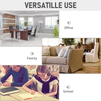 Vinsetto Glass Magnetic Dry Erase Whiteboard, Frameless Board on Wall, w/ Dry Eraser, 4 Markers and Pen Holder 35.5" x 23.5" x 0.18"(m-6)