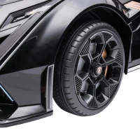HOMCOM 12V Electric Cars for Kids Ride On Sports Car with Parental Remote, Bluetooth, Horn, Music & LED Headlights Taillights for 3-6 Years, Black(m-9)