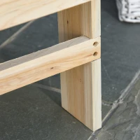 Outsunny Wood Adirondack Chair Seat Deck Reclined Extra Wide Seat for Patio Garden Deck Natural(m-4)