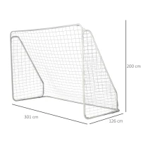 HOMCOM 3M Soccer Goal with All Weather PE Net for Football Practice Kids Youth Teens Adults Outdoor Sport(m-3)