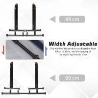 HOMCOM Multifunctional Dip Stand Station for Home Gym Fitness Equipment with Safety Connector for Tricep Dips(m-5)