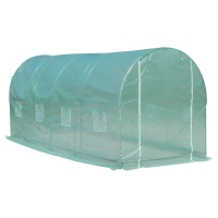 Walk-in Outdoor Tunnel Greenhouse Portable Warm House Backyard Planter Green