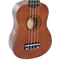 HOMCOM Portable 21 Inch Birch Wood Ukulele, 53L x 17.5W x 6.2Hcm-Brown(m-4)