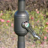 Outsunny Ф270cm Sun Umbrella Patio Umbrella Outdoor Market Table Umbrella with Push Button Tilt Crank and 18 Sturdy Ribs for Garden Lawn Backyard Pool(m-4)