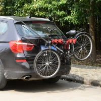 HOMCOM Deluxe Universal 3 Bike Carrier Trunk SUV Mount Bicycle Rack Travel(m-2)