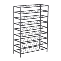 HOMCOM 54 Bottles Wine Rack 9-Tier Metal Holder Stand Display Organizer Storage Shelf Black(m-1)