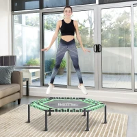 HOMCOM 101cm Trampoline Outdoor Steel Bouncer Jumper Adult Kid Home Gym Fitness 100kg - Green(m-2)