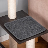 PawHut Cat Tree Tower for Indoor Cats Climbing Activity Center Kitten Furniture with Sisal Scratching Post Bed Condo Perch Teasing Rope Dark Grey(m-8)