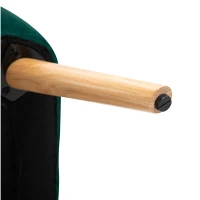 HOMCOM Scandinavian Accent Chair Club Chair Rubber Wood Living Room Green 57W x 68D x 76H cm(m-4)