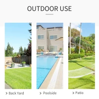 Outsunny Macrame Hanging Chair Swing Hammock for Indoor & Outdoor Use with Backrest, Cotton-Polyester Blend,Fringe Tassels,  Grey(m-6)