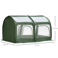 Outsunny 8' x 4' x 4' Portable Pop Up Greenhouse with zippered Doors & Portable Zipper Bag for Plants Outdoor, PVC Cover(m-3)