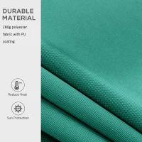 Outsunny 13'X8' Manual Retractable Patio  Awning Window Door Sun Shade - Green(m-4)